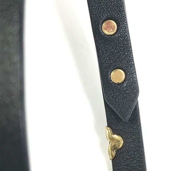 LOUIS VUITTON Black Monogram Leather Charm Bracelet - Picture 9 of 12